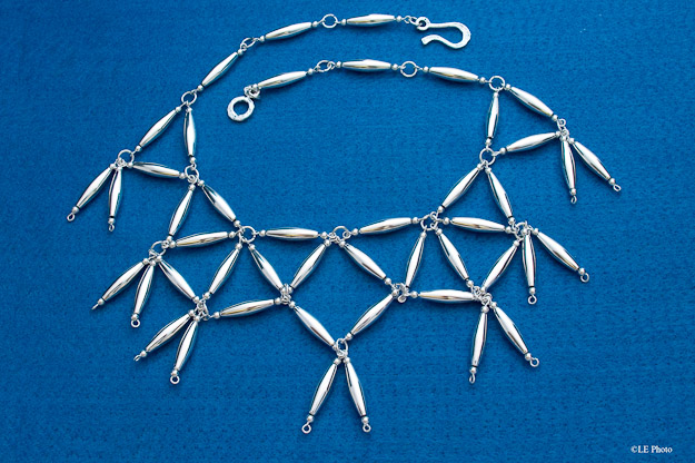 Sterling silver geometric construction $250