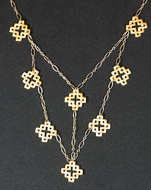 14k gold filled chain and squares  $95