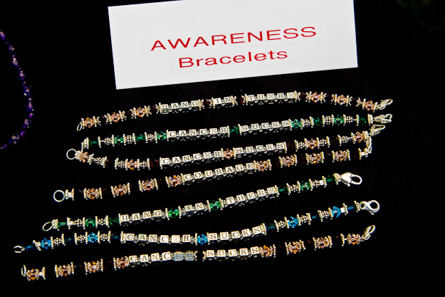 Awareness bracelets sterling silver and swarovski crystals  $75